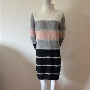 Elegant Striped Long Sleeve Dress
